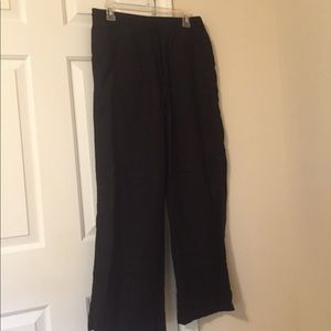 Medium black linen blend pants